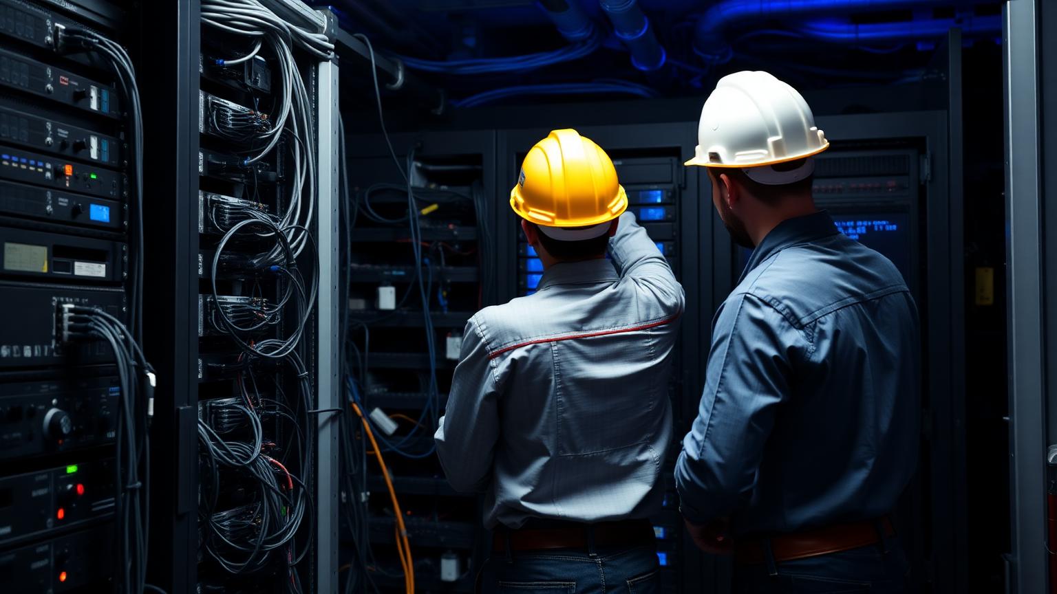 Інженери UNIMAX монтують серверне обладнання та системи безпеки на об'єкті